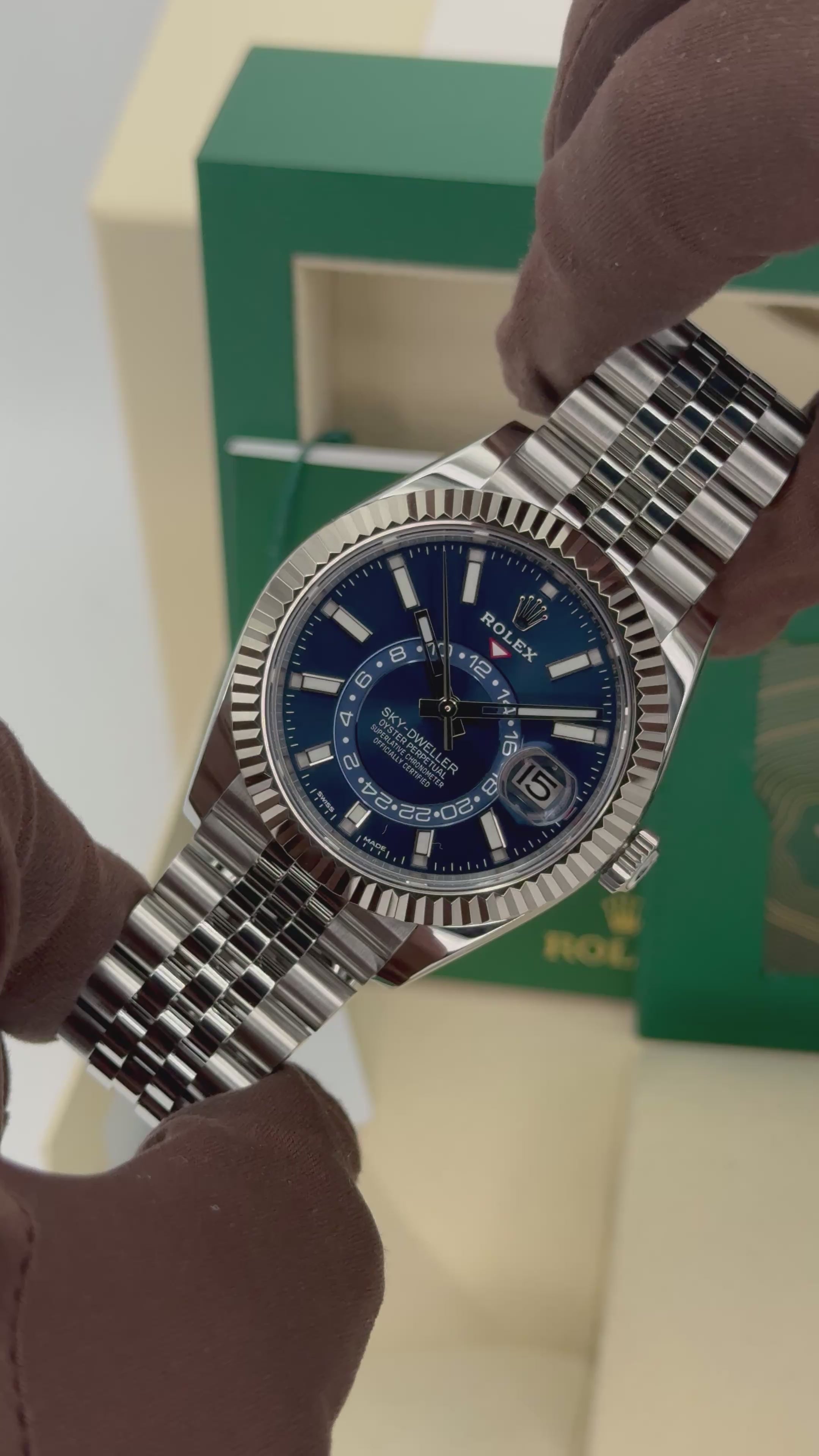 2022 Rolex Sky-Dweller 42mm 326934 Jubilee Blue Dial