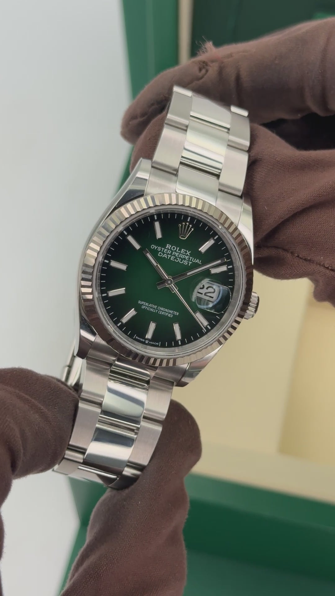 NEW 2026 Rolex Datejust 36mm 126234 Stainless Steel Oyster Green Ombre