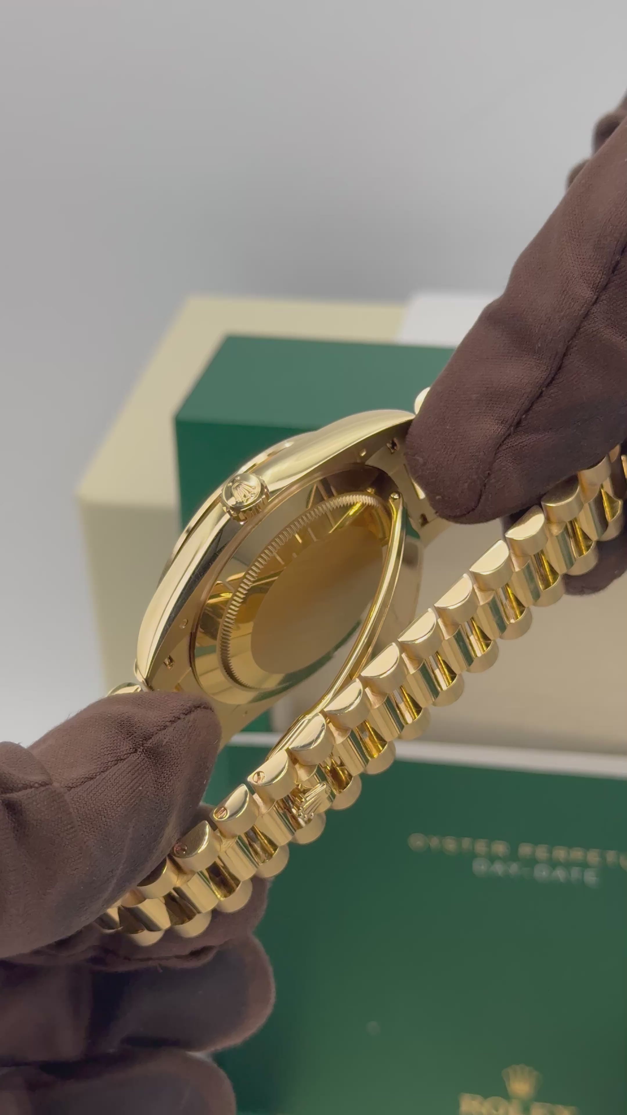 2023 Rolex Day-Date 40mm 228398TBR Presidential Yellow Gold Green Dial