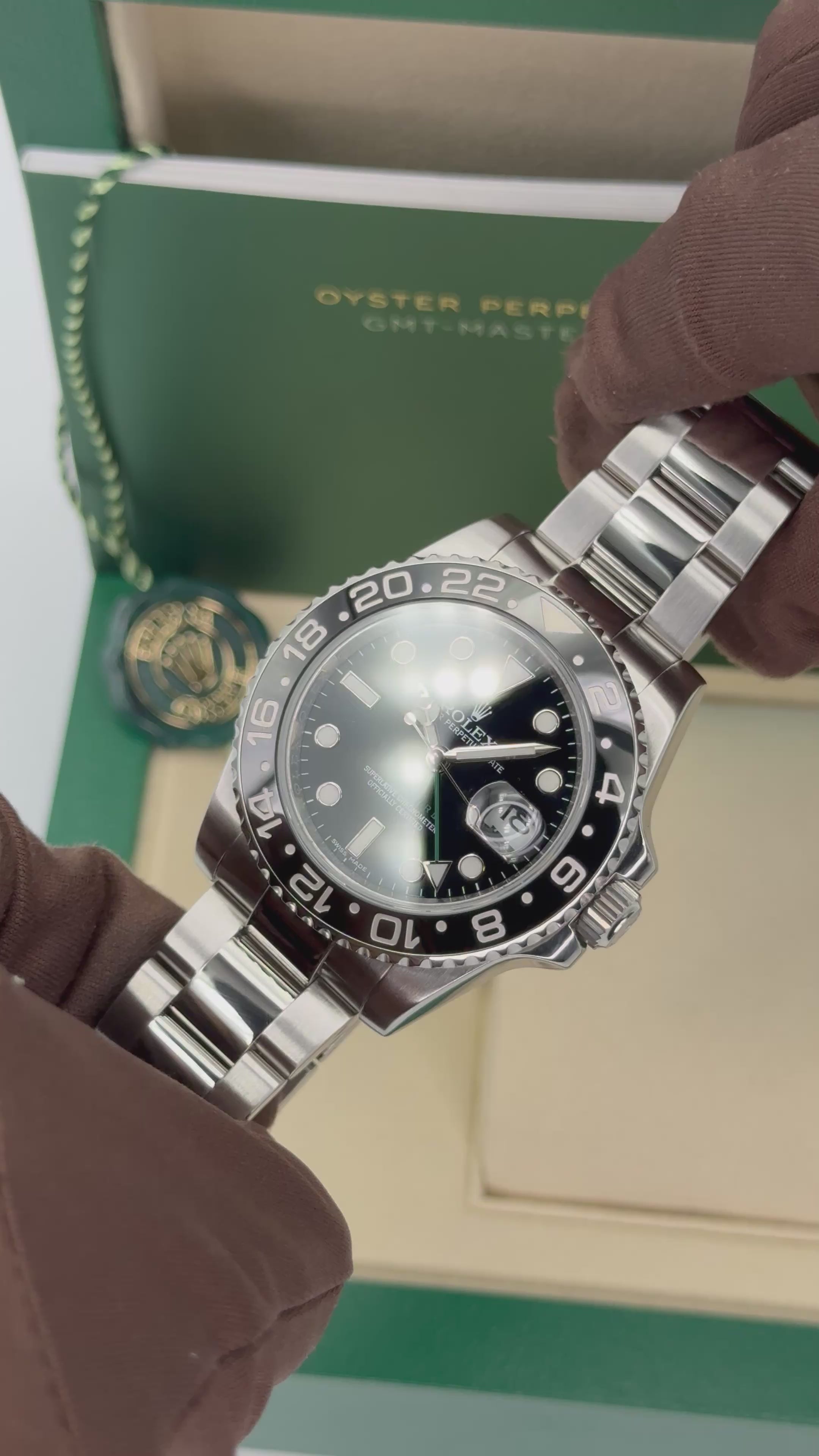 2016 Rolex GMT-Master II 40mm 116710LN Stainless Steel Black Dial