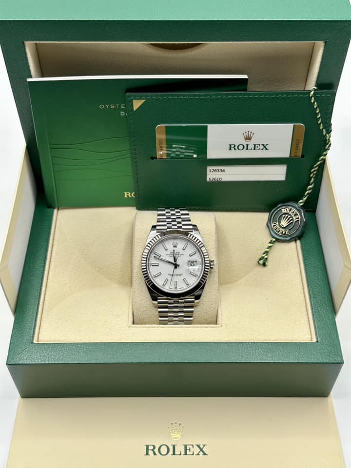 2017 Rolex Datejust 41mm 126334 Stainless Steel White Dial Jubilee - MyWatchLLC