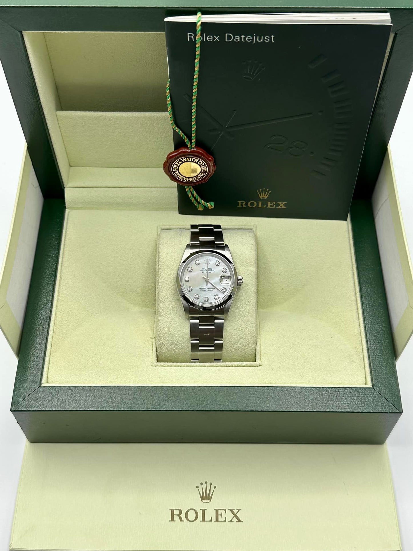 1998 Rolex Ladies Datejust 31mm 68240 Mother of Pearl Diamond Dial - MyWatchLLC