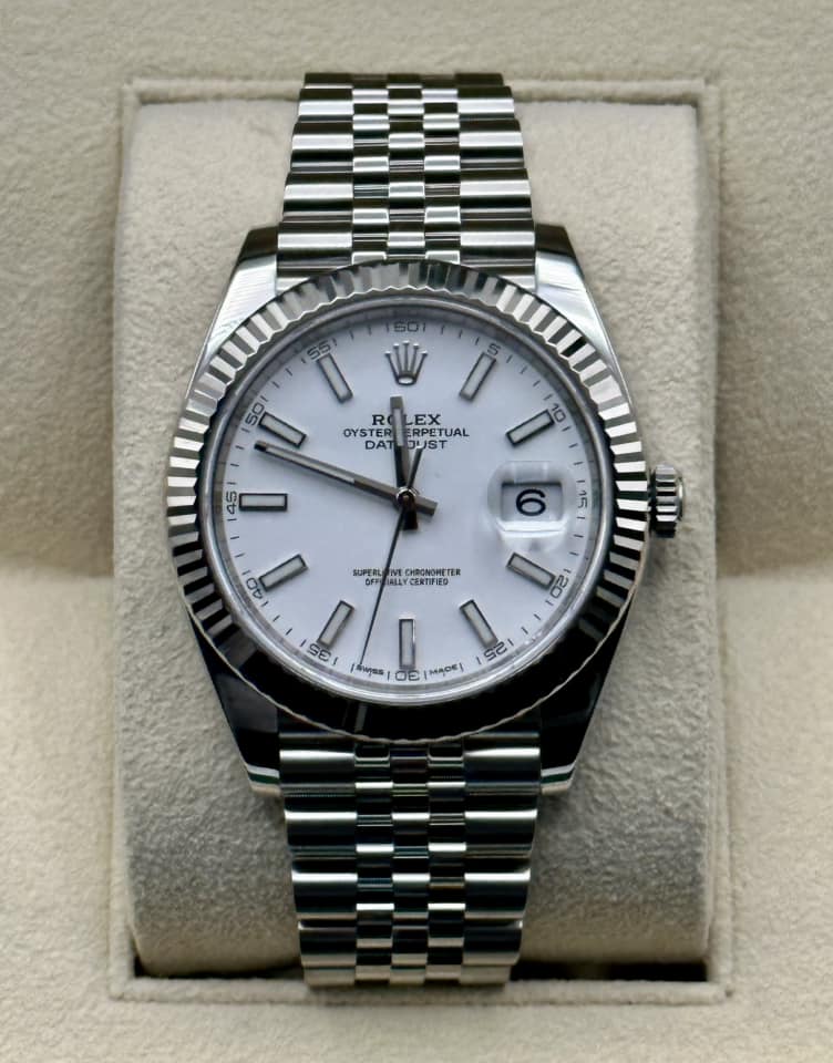 2017 Rolex Datejust 41mm 126334 Stainless Steel White Dial Jubilee - MyWatchLLC