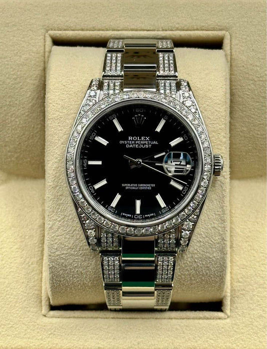 Rolex Datejust 41mm 126300 Stainless Steel with Diamonds Oyster - MyWatchLLC