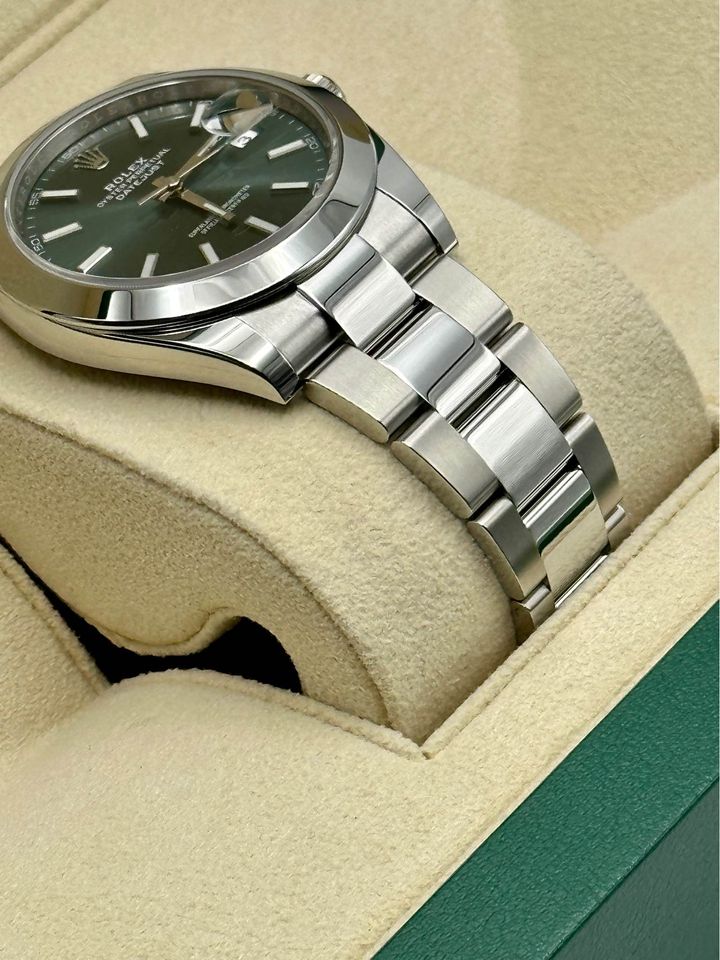 NEW 2023 Rolex Datejust 41mm 126300 Stainless Steel Mint Dial Oyster - MyWatchLLC
